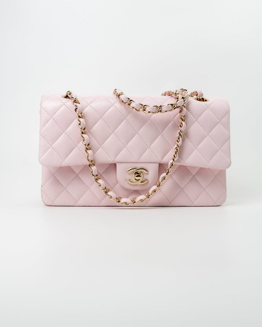 CHANEL Handbag 22P Light Pink Caviar Quilted Classic Flap Medium LGHW -Knockoff
