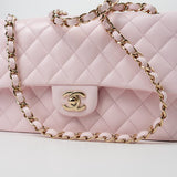 CHANEL Handbag 22P Light Pink Caviar Quilted Classic Flap Medium LGHW -Knockoff
