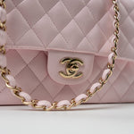 CHANEL Handbag 22P Light Pink Caviar Quilted Classic Flap Medium LGHW -Knockoff
