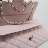 CHANEL Handbag 22P Light Pink Caviar Quilted Classic Flap Medium LGHW -Knockoff
