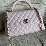 CHANEL Handbag 22P Light Pink Caviar Quilted Coco Handle Medium LGHW -Knockoff
