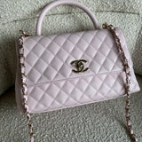 CHANEL Handbag 22P Light Pink Caviar Quilted Coco Handle Medium LGHW -Knockoff
