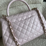 CHANEL Handbag 22P Light Pink Caviar Quilted Coco Handle Medium LGHW -Knockoff
