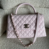 CHANEL Handbag 22P Light Pink Caviar Quilted Coco Handle Medium LGHW -Knockoff
