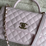 CHANEL Handbag 22P Light Pink Caviar Quilted Coco Handle Medium LGHW -Knockoff
