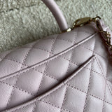 CHANEL Handbag 22P Light Pink Caviar Quilted Coco Handle Medium LGHW -Knockoff
