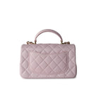 CHANEL Handbag 22P Light Pink Mini Top Handle Lambskin Quilted Light Gold Hardware -Knockoff
