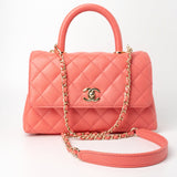 CHANEL Handbag 22P Pink Caviar Quilted Coco Handle Small LGHW -Knockoff
