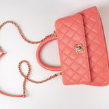 CHANEL Handbag 22P Pink Caviar Quilted Coco Handle Small LGHW -Knockoff
