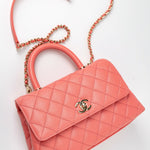 CHANEL Handbag 22P Pink Caviar Quilted Coco Handle Small LGHW -Knockoff
