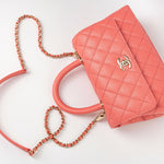 CHANEL Handbag 22P Pink Caviar Quilted Coco Handle Small LGHW -Knockoff
