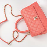 CHANEL Handbag 22P Pink Caviar Quilted Coco Handle Small LGHW -Knockoff
