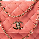 CHANEL Handbag 22P Pink Caviar Quilted Coco Handle Small LGHW -Knockoff
