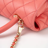 CHANEL Handbag 22P Pink Caviar Quilted Coco Handle Small LGHW -Knockoff
