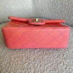 CHANEL Handbag 22P Pink/Orange Mini Lambskin Quilted with Top handle Rectangular LGHW -Knockoff
