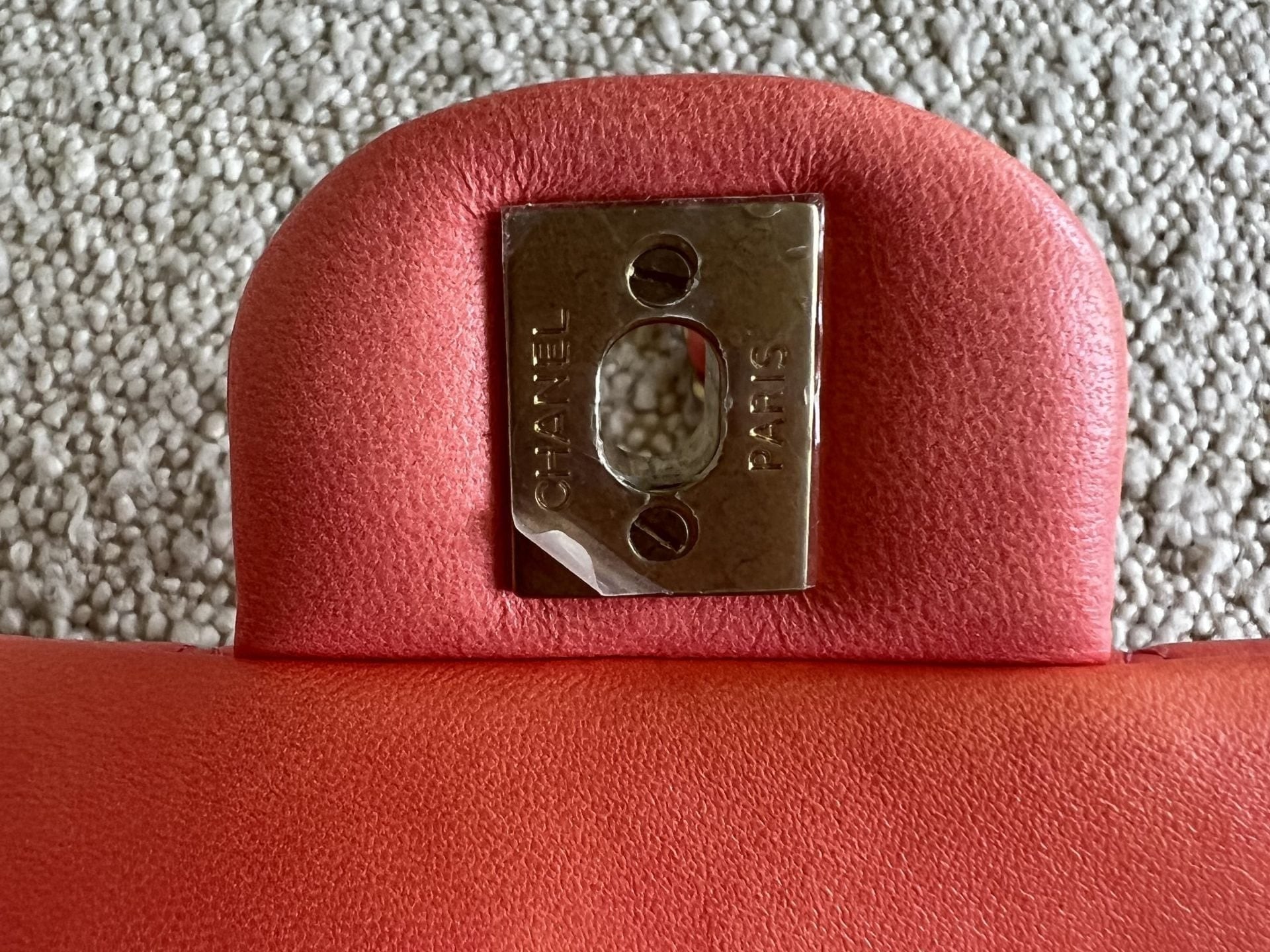 CHANEL Handbag 22P Pink/Orange Mini Lambskin Quilted with Top handle Rectangular LGHW -Knockoff
