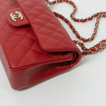 CHANEL Handbag 22P Red Caviar Quilted Classic Flap Small LGHW -Knockoff
