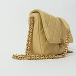 CHANEL Handbag 22P Shiny Yellow Caviar Quilted Small Chain Melody Flap -Knockoff
