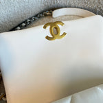 CHANEL Handbag 22P White Lambskin Quilted 19 Flap Small MHW -Knockoff
