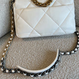 CHANEL Handbag 22P White Lambskin Quilted 19 Flap Small MHW -Knockoff
