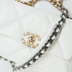 CHANEL Handbag 22P White Lambskin Quilted 19 Flap Small MHW -Knockoff
