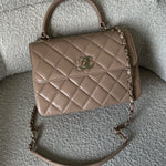 CHANEL Handbag 22S Beige Lambskin Quilted Trendy CC Light Gold Hardware -Knockoff
