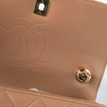 CHANEL Handbag 22S Beige / Light Caramel Lambskin Quilted Trendy CC Small Light Gold Hardware -Knockoff
