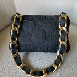 CHANEL Handbag 22S Black Denim CC Quilted Funky Town Flap -Knockoff
