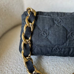 CHANEL Handbag 22S Black Denim CC Quilted Funky Town Flap -Knockoff
