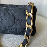 CHANEL Handbag 22S Black Denim CC Quilted Funky Town Flap -Knockoff
