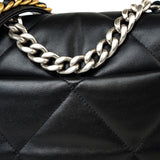 CHANEL Handbag 22S Black Lambskin Quilted 19 Flap Small Mixed Reverse Hardware -Knockoff
