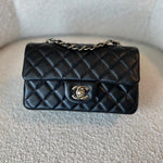 CHANEL Handbag 22S Black Lambskin Quilted Mini Rectangular Single Flap Light Gold Hardware -Knockoff
