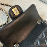 CHANEL Handbag 22S Black Lambskin Quilted Mini Rectangular Single Flap Light Gold Hardware -Knockoff
