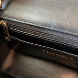 CHANEL Handbag 22S Black Lambskin Quilted Mini Rectangular Single Flap Light Gold Hardware -Knockoff
