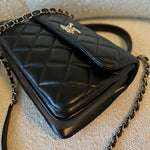 CHANEL Handbag 22S Black Lambskin Quilted Trendy CC Small LGHW -Knockoff
