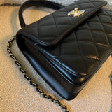 CHANEL Handbag 22S Black Lambskin Quilted Trendy CC Small LGHW -Knockoff
