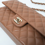 CHANEL Handbag 22S Caramel Lambskin Quilted Classic Flap Medium LGHW -Knockoff
