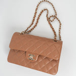 CHANEL Handbag 22S Caramel Lambskin Quilted Classic Flap Small LGHW -Knockoff
