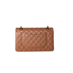 CHANEL Handbag 22S Caramel Lambskin Quilted Medium Classic Flap Light Gold Hardware -Knockoff
