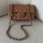 CHANEL Handbag 22S Caramel Mini Rectangular Lambskin Quilted LGHW -Knockoff
