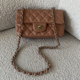 CHANEL Handbag 22S Caramel Mini Rectangular Lambskin Quilted LGHW -Knockoff
