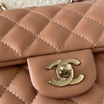 CHANEL Handbag 22S Caramel Mini Rectangular Lambskin Quilted LGHW -Knockoff
