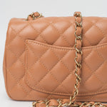 CHANEL Handbag 22S Caramel Mini Rectangular Lambskin Quilted LGHW -Knockoff
