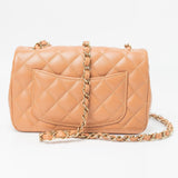 CHANEL Handbag 22S Caramel Mini Rectangular Lambskin Quilted LGHW -Knockoff
