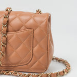 CHANEL Handbag 22S Caramel Mini Rectangular Lambskin Quilted LGHW -Knockoff
