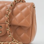 CHANEL Handbag 22S Caramel Mini Rectangular Lambskin Quilted LGHW -Knockoff
