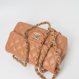 CHANEL Handbag 22S Caramel Mini Rectangular Lambskin Quilted LGHW -Knockoff
