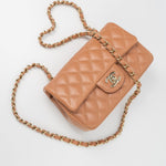 CHANEL Handbag 22S Caramel Mini Rectangular Lambskin Quilted LGHW -Knockoff
