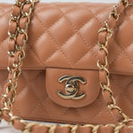 CHANEL Handbag 22S Caramel Mini Rectangular Lambskin Quilted LGHW -Knockoff
