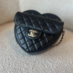 CHANEL Handbag 22S CC In Love Black Lambskin Quilted Large Heart Bag LGHW -Knockoff
